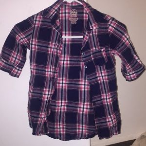 Faded glory XS girls 4/5 long sleeve button up
